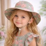 Chapéu Aba com Laço Tecido Tilda- Songbird- Cora Blue