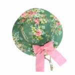 Chapéu Aba com Laço- Tecido Tilda Verde Flores (Whimsflower) - Image 2
