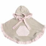 Poncho em Turco Bambu- Riscas Rosa - Image 2